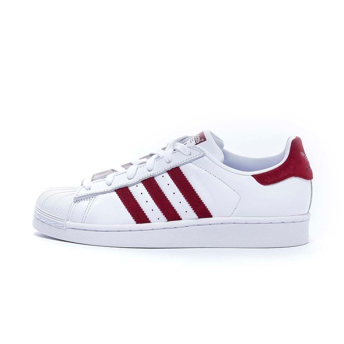 ADIDAS SNEAKER SUPERSTAR Uomo White burgundy | Mascheroni Sportswear