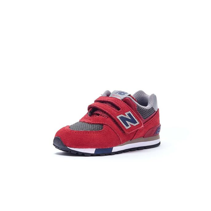 SNEAKERS 574 LIFESTYLE LEATHER TEXTILE Bambino Red