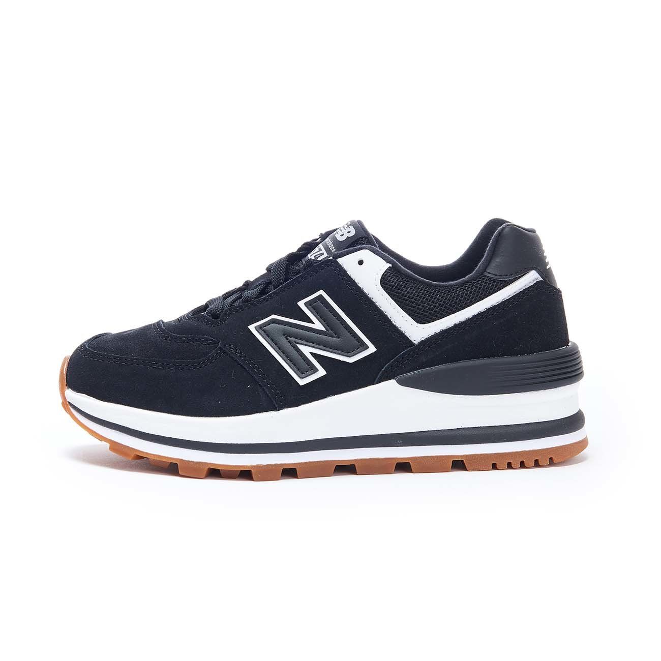NEW BALANCE SNEAKERS 574 LIFESTYLE SUEDE Donna Black | Mascheroni ...