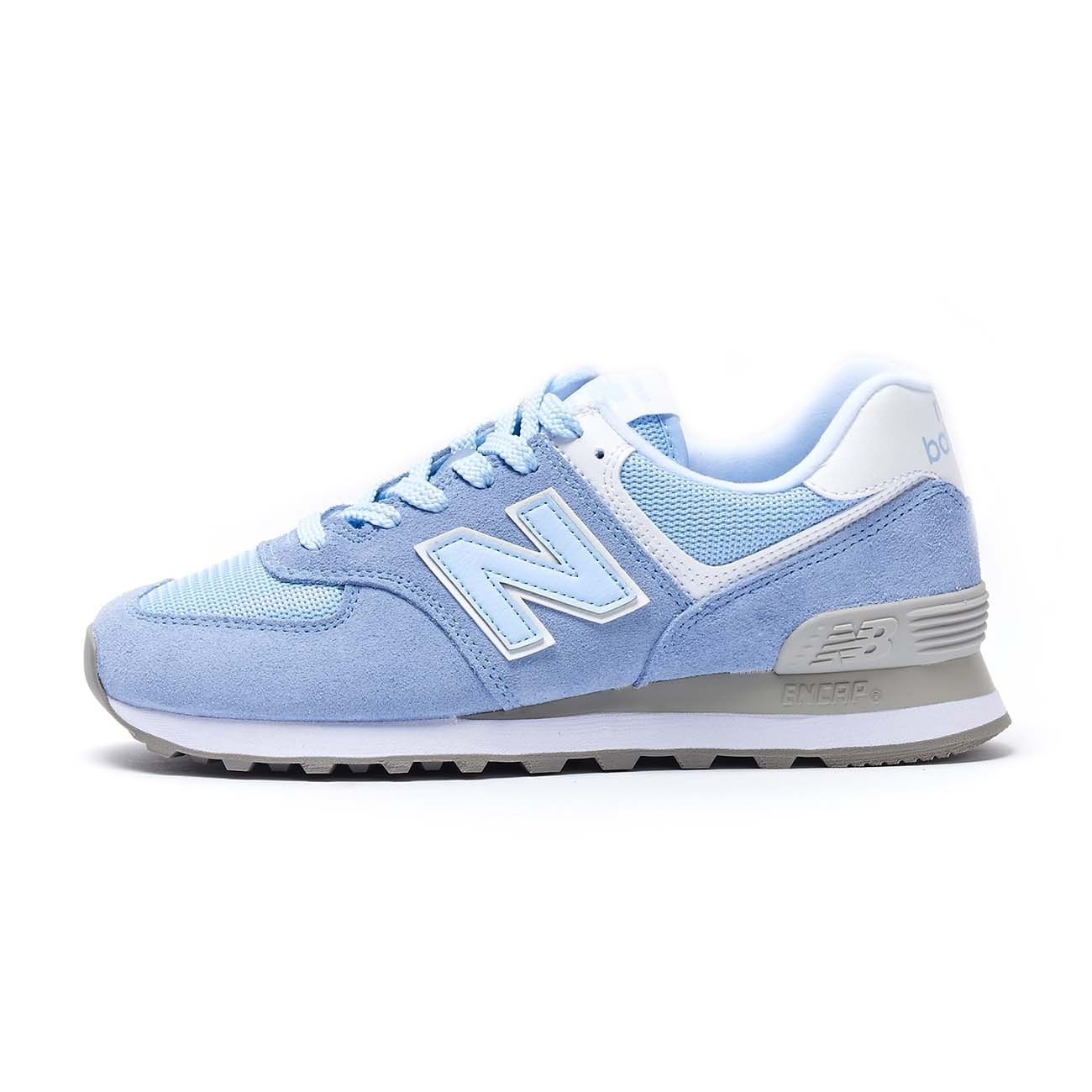 NEW BALANCE SNEAKERS 574 LIFESTYLE SUEDE MESH Donna Air light blu ...