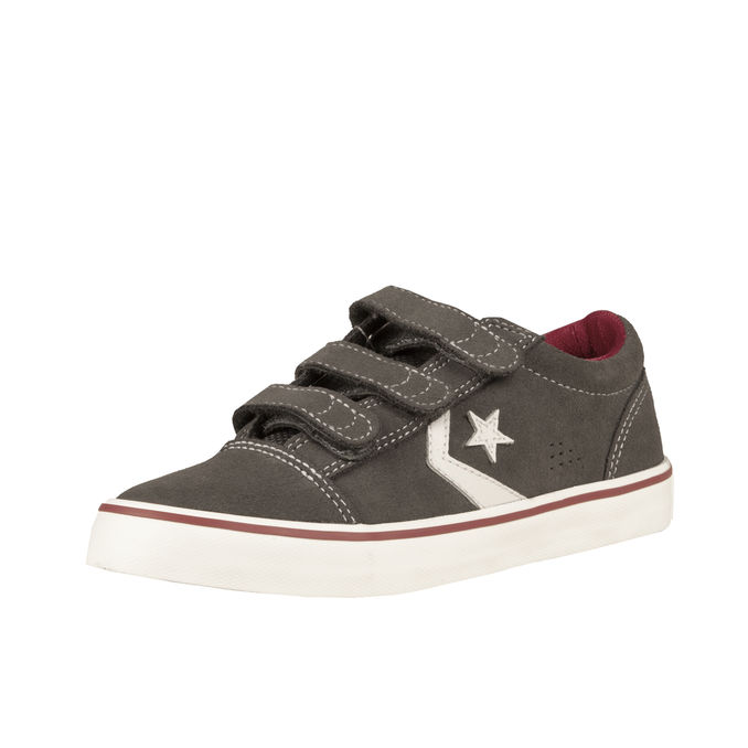 SNEAKERS ALL STAR BADGE OX 3V SUEDE Bambino Charcoal/White