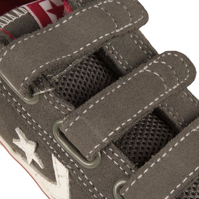 SNEAKERS ALL STAR BADGE OX 3V SUEDE Bambino Charcoal/White