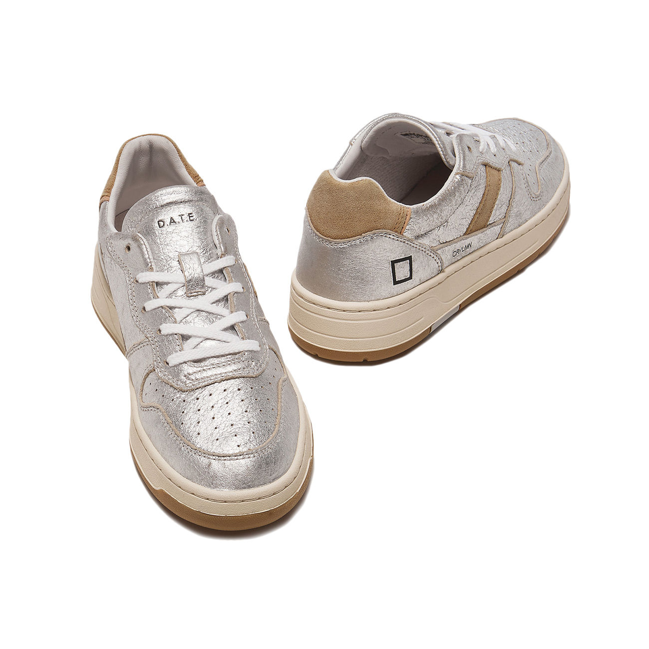 D.A.T.E. SNEAKERS COURT 2.0 Donna Shiny Silver