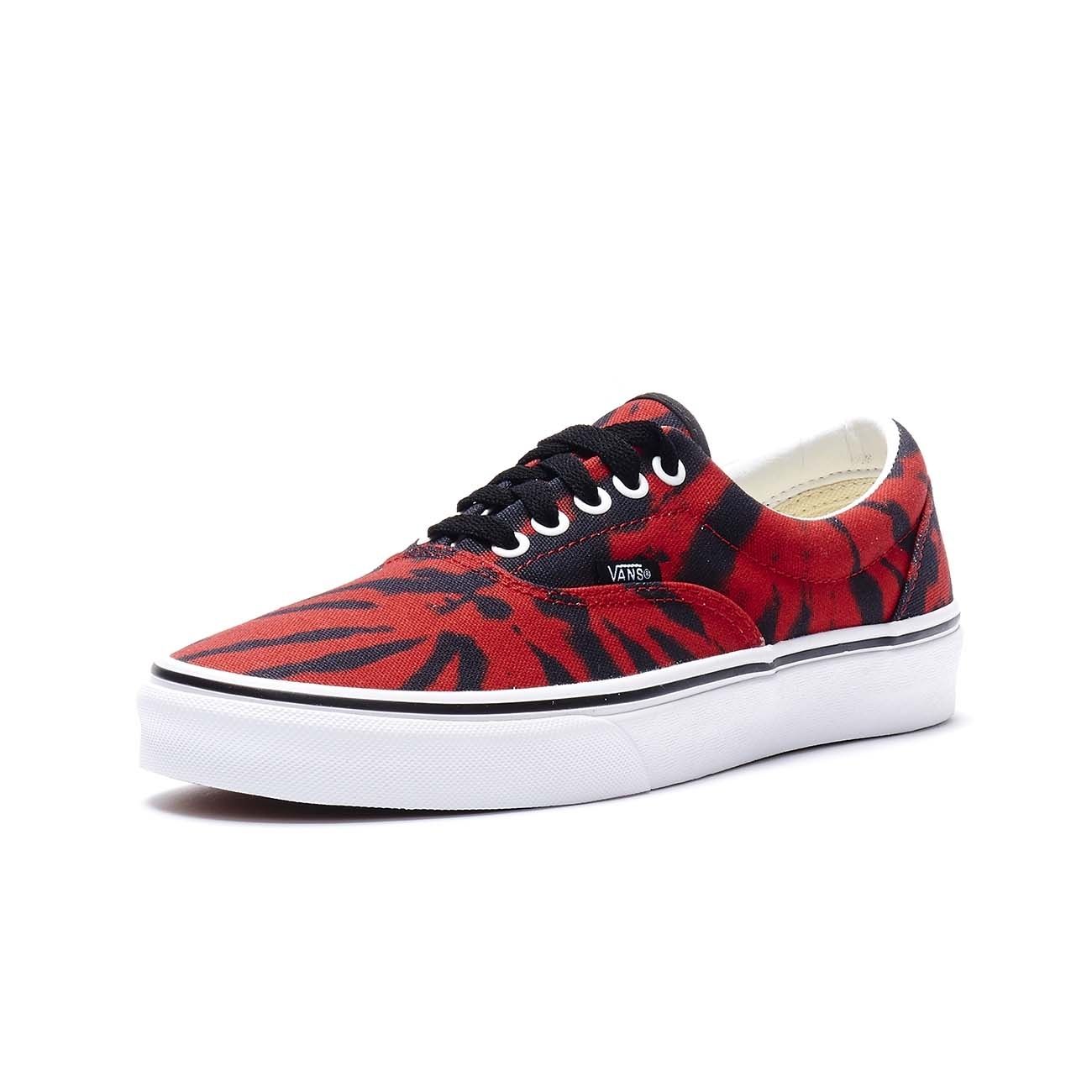 vans era tie dye tango red