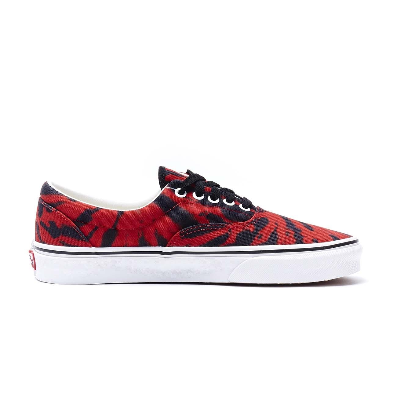 vans era tie dye tango red