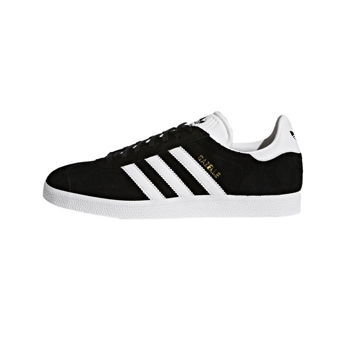 SNEAKERS GAZELLE Unisex Black White Gold