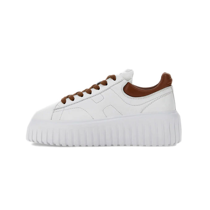 SNEAKERS H-STRIPES Donna Bianco Cuoio