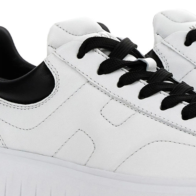 SNEAKERS H-STRIPES Donna Bianco Nero