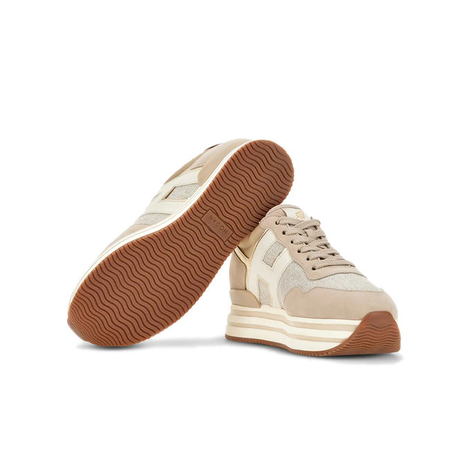 SNEAKERS H483 MIDI PLATFORM Donna Beige Naturale