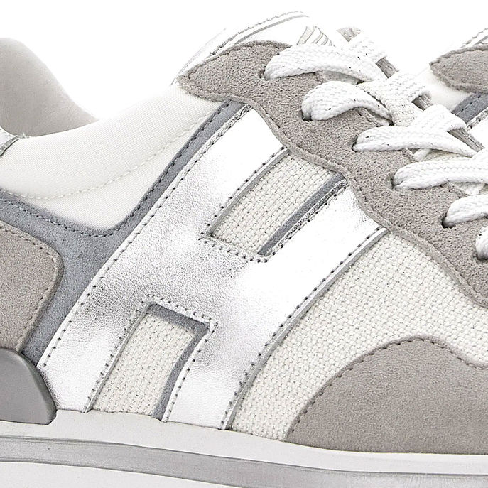 SNEAKERS H483 PLATFORM Donna Grigio Argento Bianco