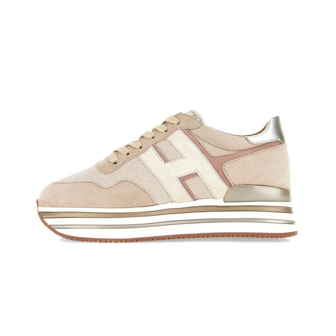 SNEAKERS H483 PLATFORM Donna Rosa Avorio