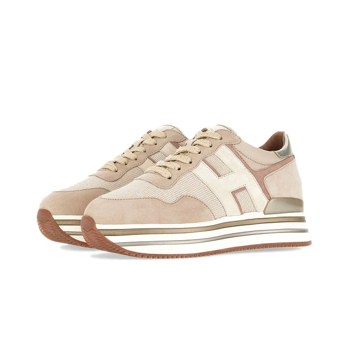 SNEAKERS H483 PLATFORM Donna Rosa Avorio