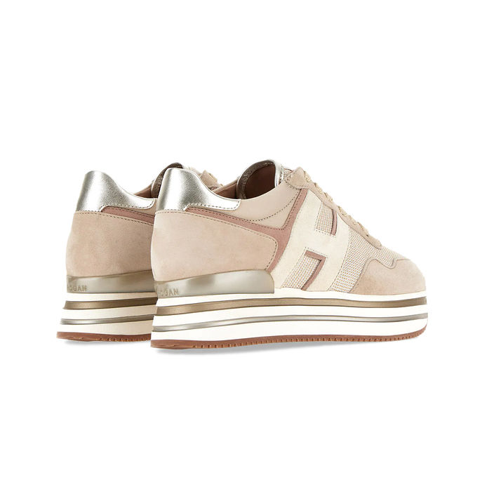SNEAKERS H483 PLATFORM Donna Rosa Avorio
