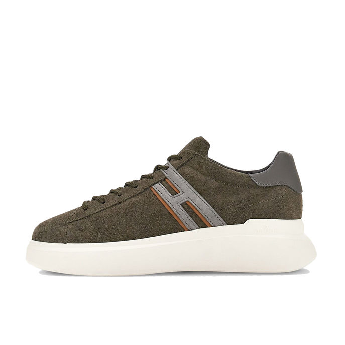 SNEAKERS H580 ALLACCIATO SLASH CAMOSCIO Uomo Verde/Grigio