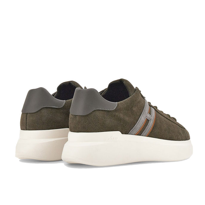 SNEAKERS H580 ALLACCIATO SLASH CAMOSCIO Uomo Verde/Grigio