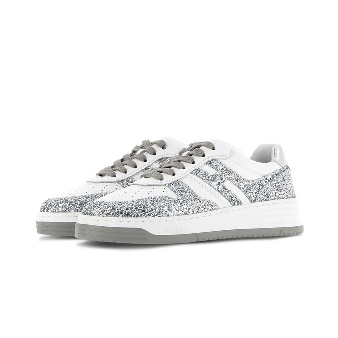 SNEAKERS H630 GLITTER Donna Bianco Argento