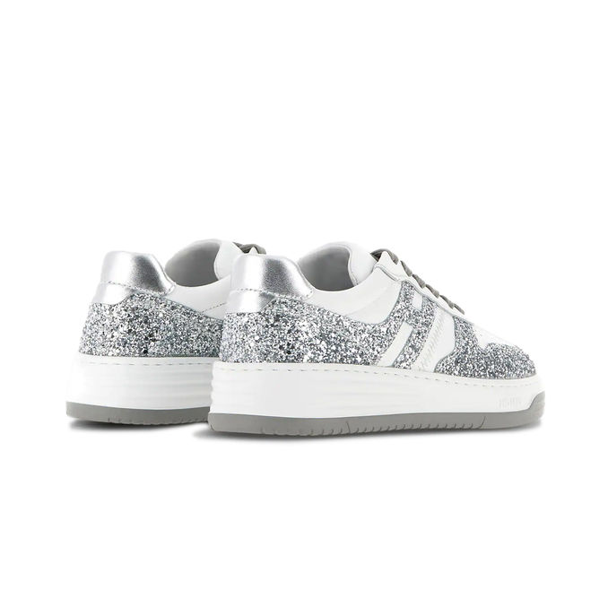 SNEAKERS H630 GLITTER Donna Bianco Argento