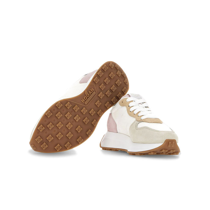 SNEAKERS H641 Donna Bianco Beige Rosa