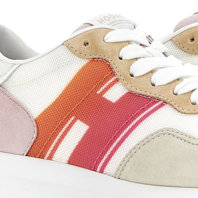 SNEAKERS H641 Donna Bianco Beige Rosa