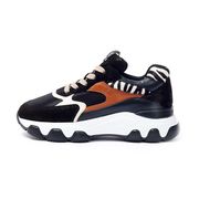 SNEAKERS HYPERACTIVE IN PELLE E CAVALLINO Donna Nero Cuoio SNEAKERS HYPERACTIVE IN PELLE E CAVALLINO Donna Nero Cuoio