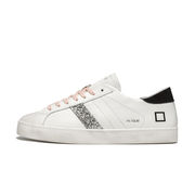 SNEAKERS IN PELLE HILL LOW GLAM Donna White Black SNEAKERS IN PELLE HILL LOW GLAM Donna White Black