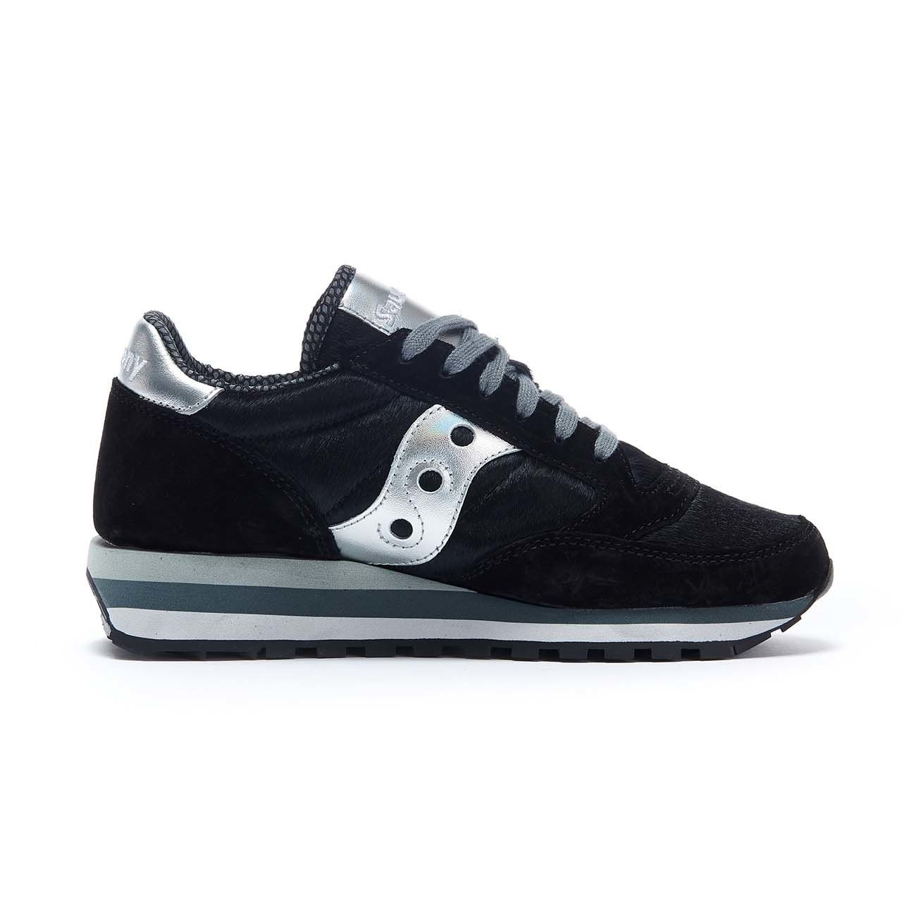 SAUCONY ORIGINALS SNEAKERS JAZZ TRIPLE SMU Donna Black Silver ...