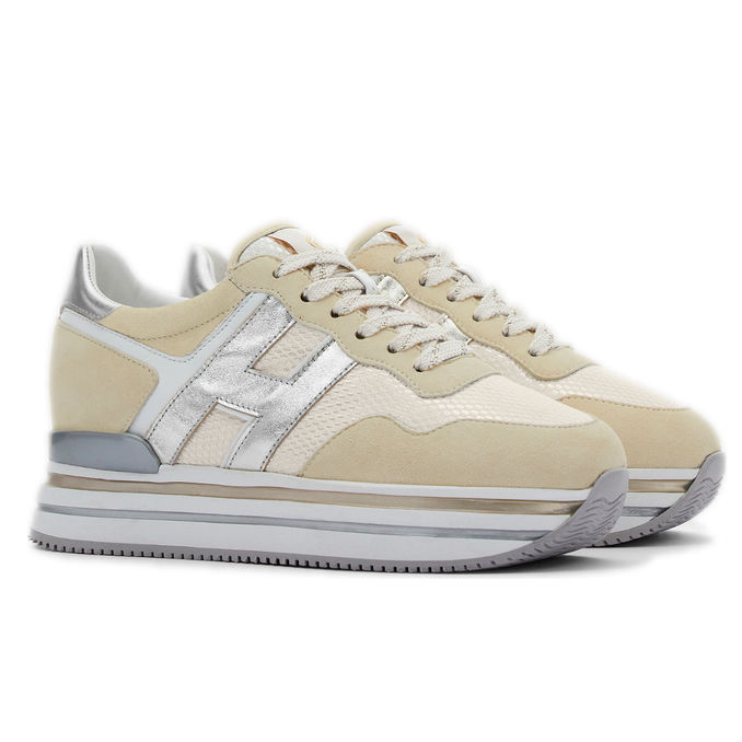 SNEAKERS MIDI H222 Donna Oro Argento