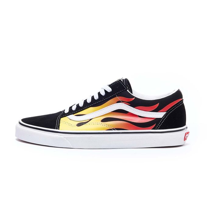 SNEAKERS OLD SKOOL FLAME Uomo Black Flame