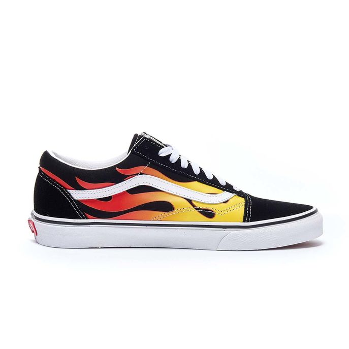SNEAKERS OLD SKOOL FLAME Uomo Black Flame