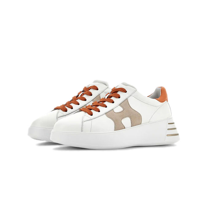 SNEAKERS REBEL H564 Donna Bianco Arancio