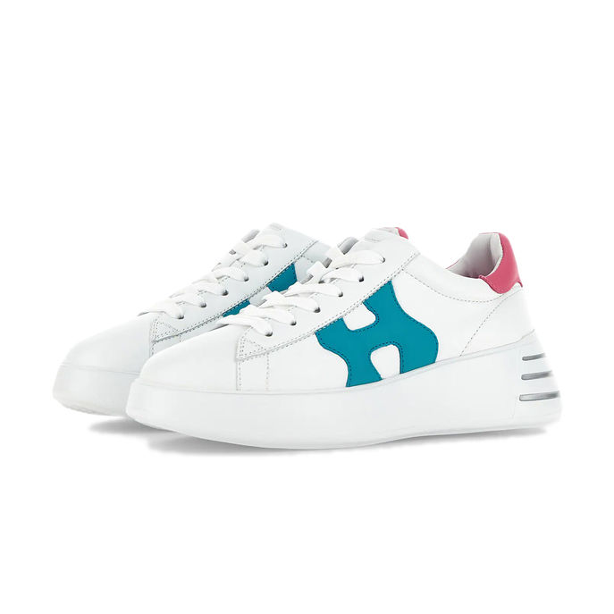 SNEAKERS REBEL H564 Donna Bianco Rosa Verde