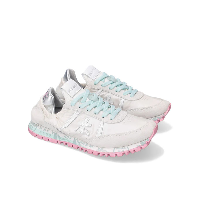 SNEAKERS SEAND Donna White Silver Pink Light Blue