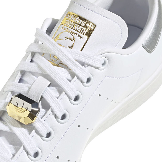 SNEAKERS STAN SMITH FERMA LACCI Donna Bianco Argento Oro
