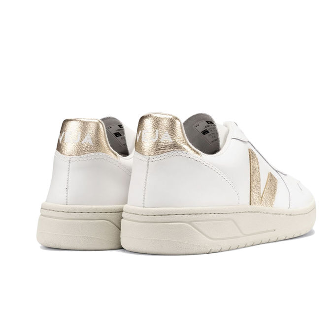 SNEAKERS V-10 LEATHER Donna Extra White Platine
