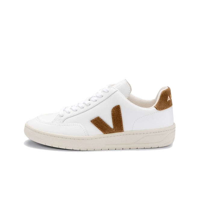 SNEAKERS V-10 LEATHER Uomo Extra White Camel