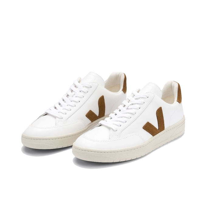 SNEAKERS V-10 LEATHER Uomo Extra White Camel