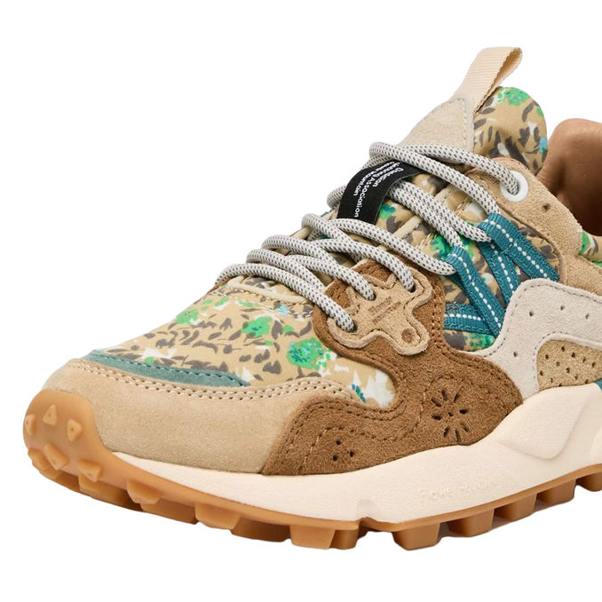 SNEAKERS YAMANO 3 STAMPA FLORALE Donna Marrone Chiaro Marrone Scuro