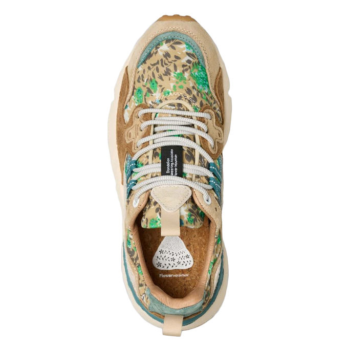 SNEAKERS YAMANO 3 STAMPA FLORALE Donna Marrone Chiaro Marrone Scuro