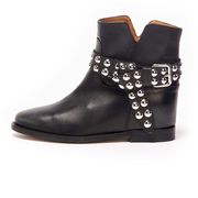 STIVALETTI BASSI CON CINTURINO BORCHIATO Donna Nero STIVALETTI BASSI CON CINTURINO BORCHIATO Donna Nero