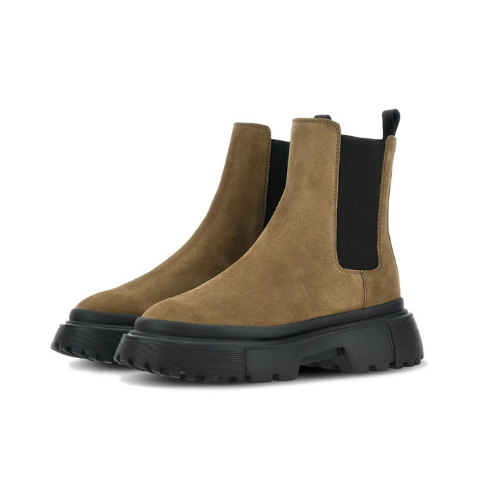 STIVALETTI CHELSEA H629 Donna Trekking Beige