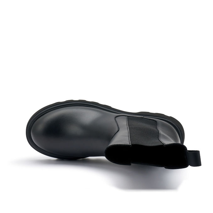 STIVALETTI CHELSEA IN PELLE Donna Nero