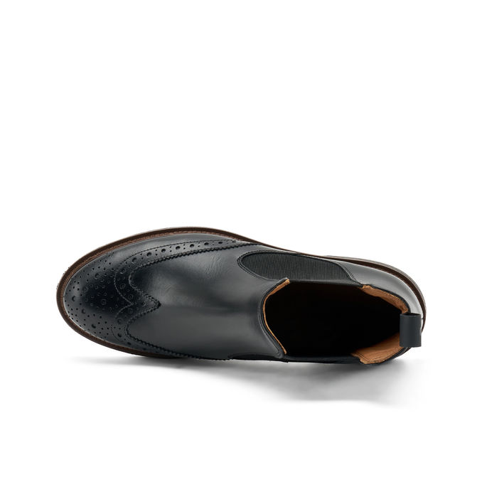 STIVALETTI CHELSEA IN PELLE Donna Nero