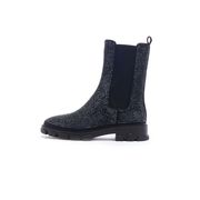STIVALETTO CHELSEA IN TESSUTO CON STRASS Donna Nero STIVALETTO CHELSEA IN TESSUTO CON STRASS Donna Nero