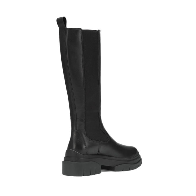 STIVALI AL GINOCCHIO BANDA ELASTICA Donna Nero