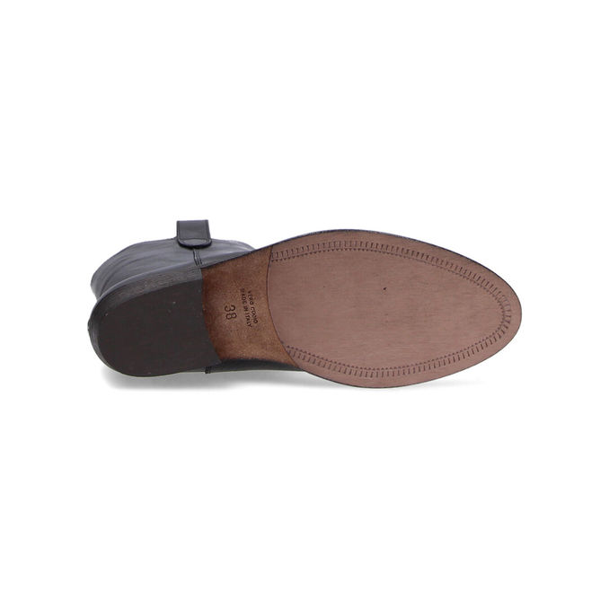 STIVALI TEXANI IN PELLE MEZZA GAMBA Donna Nero