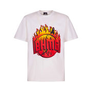 T-SHIRT A GIROCOLLO CON LOGO FIAMME Unisex Bianco T-SHIRT A GIROCOLLO CON LOGO FIAMME Unisex Bianco