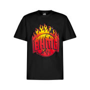 T-SHIRT A GIROCOLLO CON LOGO FIAMME Unisex Nero T-SHIRT A GIROCOLLO CON LOGO FIAMME Unisex Nero