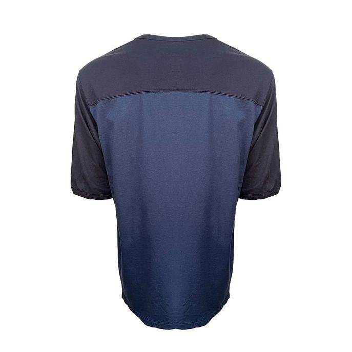 T-SHIRT BICOLOR COTTON IN CONVERSATION Uomo Blu Bluette