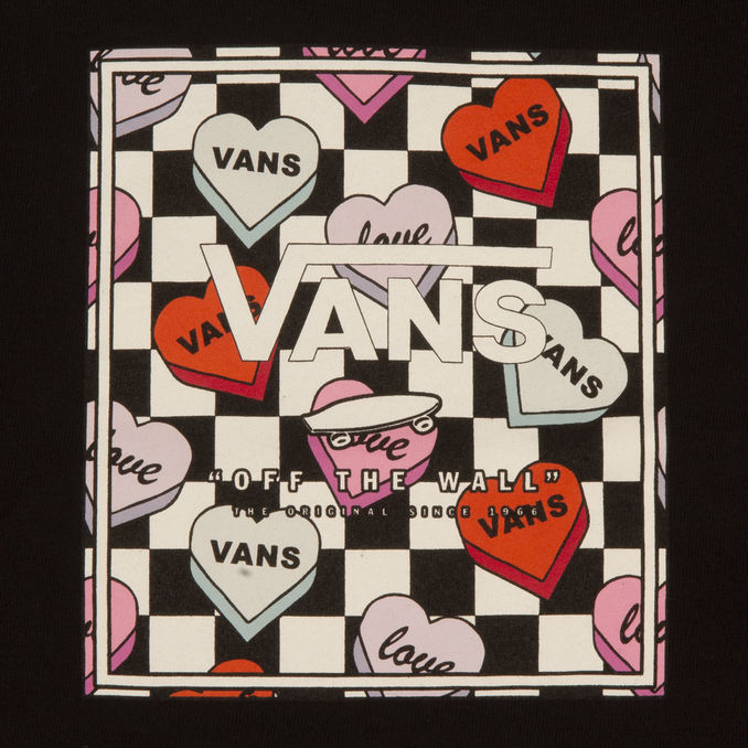 T-SHIRT BOX CANDY HEARTS Bambina Nero 