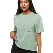 T-SHIRT BOXY CON TASCHINO E LOGO IN RILIEVO Donna Verde acqua T-SHIRT BOXY CON TASCHINO E LOGO IN RILIEVO Donna Verde acqua